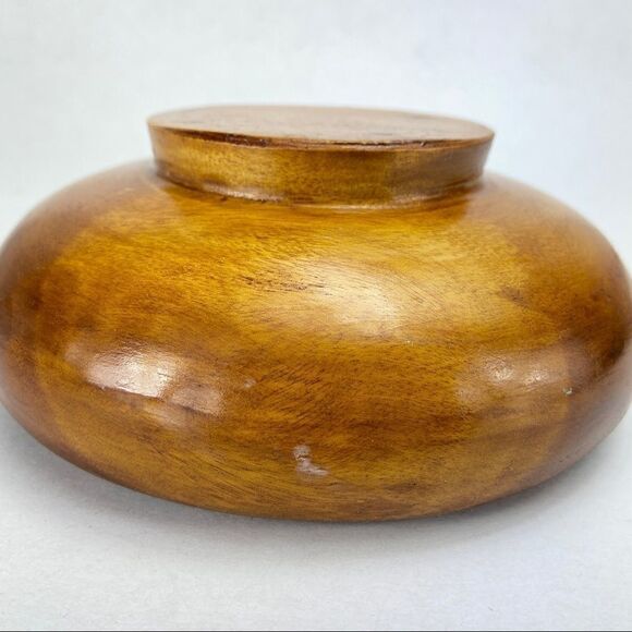 Wood trinkets key bowl marble colour, small planter, or catchall. - Picture 10 of 11